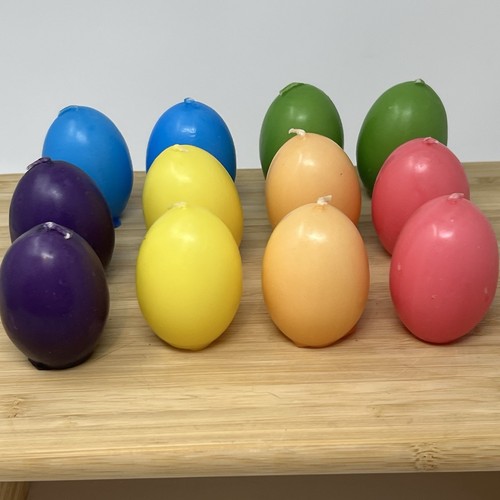 Easter egg shaped candles - easter,